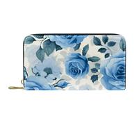 Clutch Piccolo Borsa Vintage Flowers Blue Flower Portamonete Da Donna Squisito Porta Monete Adatta Pu Portamonete Per Donna, Uomo, Miglior Regalo