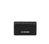 Clutch Shiny Quilted 00B NERO+NICKEL