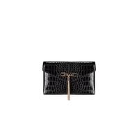 CLUTCH STAMPA COCCO NERA CON NAPPINA ELISABETTA FRANCHI One Size