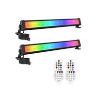 CLV Faretto LED RGB Esterno 42W, Barra LED RGB da Esterno con Telecomando 360° RF Impermeabile IP66, 10 Colori Cambia 30 Modalità Dinamiche 6 Luminosità, Memoria Funzione, Luce RGB per Esterni Festa