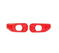 CLVCCZTZGW Griglia Fendinebbia Adesivi Decorativi for Coprifari Fendinebbia Anteriori per Auto Jeep per Wrangler JL per Gladiator JT per Sahara 2018-2025 Accessori Esterni Griglia Paraurti(Red-A)