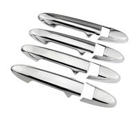 CLVCCZTZGW Per Jazz GK5 GP5 2014-2020 In Fibra Di Carbonio/Cromo Esterno Auto Maniglia Di Portello Della Copertura Trim Protezione ABS Adesivo 8 Pz(Chrome No Holes)