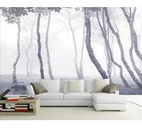 CLVIUJLBKLKSDD Carta da Parati Panoramica Foresta Pluviale Tropicale 200cmx140cm Grandi Alberi E Paesaggi Naturali In Bianco E Nero Fotomurali Decorazione Muro Poster Gigante Design Carta per pareti