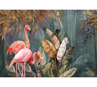 CLVIUJLBKLKSDD Carta da parati Panoramica Foreste Pluviali Tropicali 350cmx250cm Foglie Di Piante Acquerellate Fotomurali Decorazione Muro Poster Gigante Design Carta per pareti
