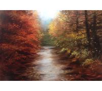 CLVIUJLBKLKSDD Carta da Parati Panoramica Giungla Tropicale 300cmx256cm Paesaggio Forestale Europeo Astratto Dipinto A Olio Fotomurali Decorazione Muro Poster Gigante Design Carta per pareti