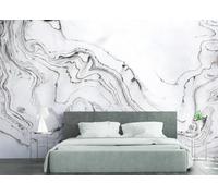CLVIUJLBKLKSDD Carta da Parati Panoramica Graffiti 430cmx300cm Linee Geometriche In Bianco E Nero Fotomurali Decorazione Muro Poster Gigante Design Carta per pareti