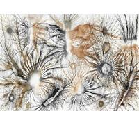 CLVIUJLBKLKSDD Carta da parati Panoramica Rami Bianchi E Neri 300cmx256cm Radici Di Alberi Astratte Vintage Fotomurali Decorazione Muro Poster Gigante Design Carta per pareti