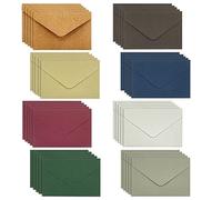 CLVPAI 40 pezzi 10.5 * 7cm Buste a coste,buste da lettera senza finestra,Buste con lembo,per Matrimoni, Compleanno, Feste, Regali e Biglietti di Auguri(8 colori)