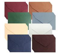 CLVPAI 40 pezzi C6 Buste a coste,buste da lettera senza finestra,Buste con lembo,per Matrimoni, Compleanno, Feste, Regali e Biglietti di Auguri(8 colori)