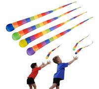 Clvsyh 4 Pezzi Palla con Coda Arcobaleno, Morbida Pallas da Gioco Arcobalenoe con Coda, Palla A Cometa, Palline con Coda Arcobaleno per Esterni E Interni