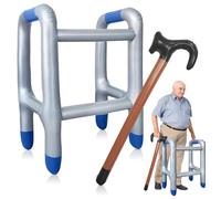 Clvsyh Deambulatore Gonfiabile E Bastone da Passeggio Gonfiabile, Camminatore Gonfiabile Un Regalo Divertente per Halloween, Feste in Costume, Cosplay E Scherzi di Compleanno