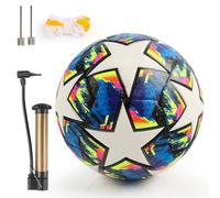Clvsyh Pallone Da Calcio Champions, Pallone Da Calcio Di Dimensioni 5，Pallone Da Calcio Per Bambini E Adulti Con 1 Pompa Per Palloni, Regalo Di Compleanno Per Il Gioco E L'Allenamento