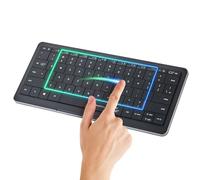 CLVX S Windows | Tastiera compatta touch on tasti e gesti AI | Bluetooth e USB-C | Tasti silenziosi a forbice a basso profilo | RGB interattivo | Telaio in alluminio | Compatibile con Windows/Linux