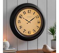CLXEAST 18 Inch Large Illuminated Wall Clock with AI Smart Night Light Sensor,Modern Farmhouse Wall Clocks for Living Room,Bedroom,Bathroom, Kitchen, Home Office,Oil Rubbed Bronze Black