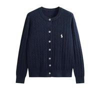 CLXLYU Cardigan Donna Cappalta di Maglione Maglione A Maglia A Maglia da Donna Ricamato A Cardigan Ricamato-Verde Nascosto-Codice Medio