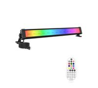 CLY Faretto RGB per Esterni 42W, Barra LED RGB 9 Colori 5 Modalità Dinamiche Luce RGB per Esterno con Telecomando RF 360°, Temporizzazione et Memoria, Faretti Colorati IP66 per Bar Festa Cortile