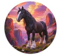 Clydesdale, Rompicapo Circolare Da 1000 Pezzi Con Horse, Pensato Per Chi Ama Le Sfide Visive Complesse 1000pcs (67.5x67.5cm)