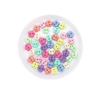 CLYDSA 100-500 Pezzi 6 mm Mini Bottoni per Bambole,Bottoni in Resina con Fiori Colorati,Bottoni per Decorazioni di Vestiti per Bambole,Bottoni per Cucito a 2 Fori,Accessori Fai da Te per Maglieria