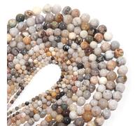 CLYDSA Perline di Agata semipreziosa da 4-12 mm, Perline Rotonde Naturali con Fori, Perline sciolte per la creazione di Gioielli, bracciali e collane di Perline Fai da Te