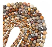 CLYDSA Perline di Agata semipreziosa da 4-12 mm, Rotonde Naturali con Fori, Perline sciolte per Gioielli, bracciali e collane di Perline Fai da Te (8 mm, circa 45 pezzi)