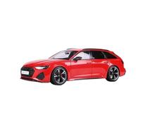 CLYEBYVKW Modellino Realistico Auto Modello Auto Statica Rossa In Lega 1:18 Per Auto Pressofusa AUDI RS6 C8 Con Effetto Sonoro Simulazione Ornamenti Hobby Modellini Di Veicoli A Motore In Scala(Red)