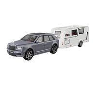 CLYEBYVKW Modellino Realistico Auto Modello Di Auto Finito In Scala 1/20 Da 22 Cm Camper For Rolls-Royce Cullinan, Veicolo Da Collezione A Retrocarica. Modellini Di Veicoli A Motore In Scala(Chrome)