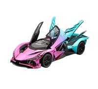 CLYEBYVKW Modellino Realistico Auto Modello Di Auto Finito In Scala 1/24 Da 20 Cm For Apollo Project EVO, Veicolo Da Collezione A Retrocarica. Modellini Di Veicoli A Motore In Scala(Pink)