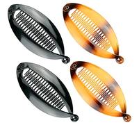 Clyhon 4 Pezzi Banana Clips Banana Fish Clip Capelli, Fermaglio Capelli Donna Clip per Capelli a Banana Pettine Portacoda di Banana per Donne e Ragazze