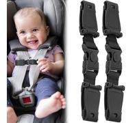 Clyhon Fibbia Gancio Cintura Seggiolino Auto Bambino, Dispositivo di Sicurezza Seggiolino, Impedisce al Bambino di Togliere le Braccia Dall’imbracatura, per Seggiolini e Passeggino, 2 pièces noires