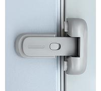 CLYMENE Serratura per frigorifero e congelatore per bambini, a prova di bambino, per mantenere la porta chiusa, senza attrezzi necessari e facile installazione (grigio)