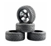 Clynex 4 Pezzi di Pneumatici veloci con Inserto in Spugna, for HSP, 1/10 1:10 Touring Car Pneumatici per Auto RC(Rim03H-8003)