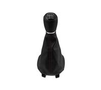 Clynex 5 6 Pomello del cambio di velocità Leva del cambio Ghetta Copri bagagliaio in pelle, for Seat, Leon 1 MK1 Toledo II MK2 1998-2005 Accessori auto Pomello del cambio(BLACK 6 Speed)