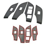 Clynex Accessori interni Finestra Pannello in vetro Bracciolo Interruttore Pulsante Copertura Adesivo Trim Carbon Look, for Toyota, for RAV4, Xa50 2019 2020 Pannello di rivestimento dell'interruttore