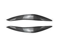 Clynex Adesivo for modanatura copertura palpebre anteriori for sopracciglia, for BMW Serie 5 F10 F11 2011 2012 2013 Pre-LCi Pellicola per fari(Carbon Fiber Look)