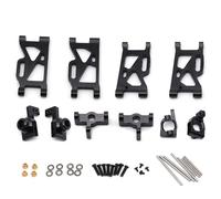 Clynex Braccio oscillante anteriore posteriore in metallo Base C Sterzo Tazza Supporto for asse RC Auto, for WLtoys, 144001 124016 124017 124018 124019 Ammortizzatore per auto RC(Schwarz)