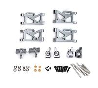 Clynex Braccio oscillante anteriore posteriore in metallo Base C Sterzo Tazza Supporto for asse RC Auto, for WLtoys, 144001 124016 124017 124018 124019 Ammortizzatore per auto RC(Grey)
