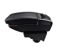 Clynex Bracciolo centrale for auto, scatola portaoggetti for console centrale, bracciolo girevole, for VW, for Golf Mk6 2008-2014, for vento, for Jetta Mk5 2006-2011 Bracciolo per auto(Black thread)