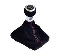 Clynex Copertura del pomello del cambio del cambio di velocità 5/6 for A3 S3 8V for, 2014-2020 Leva in pelle scamosciata Ghetta Boot Car Styling Pomello del cambio(5 Speed-black)