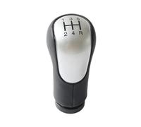 Clynex Copertura del pomello del cambio for auto a 5/6 velocità, for Ford, Fiesta, MK6 Connect Fusion 2002-2008 Custodia for cuffia con leva Pomello del cambio(Silver Pen)