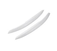 Clynex Coppia faro sopracciglio palpebre rivestimento copertura, for VW, for POLO MK5 2011 2012 2013 2014 2015 2016 2017 2018 Gloss Nero Bianco Pellicola per fari(White)