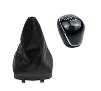 Clynex Copri bagagliaio con cuffia pomello cambio auto, for Ford, for Mondeo, 4 Mk4 IV 2007-2014 Collare antipolvere Sostituzione della cuffia del cambio(BLACK Black 6 speed 2pcs)