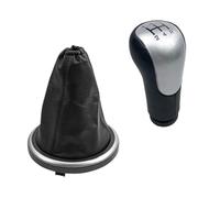 Clynex Copri bagagliaio con pomello del cambio for auto, for Ford, Fiesta, MK6 Fusion Transit Connect 2002-2008 Collare for custodia Pomello del cambio(5 Speed Silver)