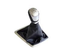 Clynex Copri bagagliaio leva pomello cambio auto a 5/6 velocità, for ford, Focus, 2 MK2 FL C-MAX 2006-2011 for MK3 MK4 MK7 Galaxy manuale con ghetta Pomello del cambio(BLACK Silver-5 Speed)