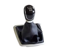 Clynex Copri bagagliaio leva pomello cambio auto a 5/6 velocità, for ford, Focus, 2 MK2 FL C-MAX 2006-2011 for MK3 MK4 MK7 Galaxy manuale con ghetta Pomello del cambio(BLACK Black-6 Speed)