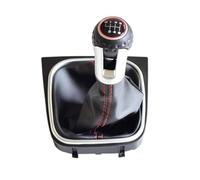 Clynex Copri leva cambio manuale for auto a 5/6 velocità, for Golf, 6 MK6 GTI GTD R20 2009-2013 Custodia for cuffia for pallamano Pomello del cambio(BLACK 6 Speed)
