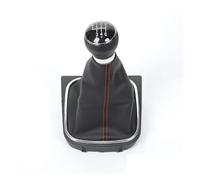 Clynex Copri leva pomello cambio auto a 5 velocità 6 velocità, for Golf, 6 VI MK6, for Jetta, 5, for Golf, 5 V MK5 Pallamano Pomello del cambio(6 Speed Red Line)