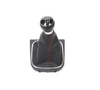 Clynex Copri pomello cambio 5/6 velocità, for Golf, 6 MK6, for Jetta, V VI 2005-2014 Ghetta for bagagliaio con leva in pelle nera Pomello del cambio(BLACK 6 Speed)
