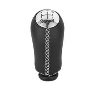Clynex Copri pomello cambio a 5 marce, for Renault, Megane II Clio III Scenic Kangoo 2009 Maniglia leva auto Testa del bastone Sostituzione della cuffia del cambio(BLACK White Line)
