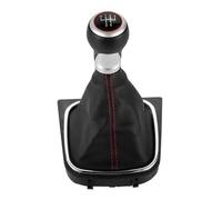 Clynex Copri pomello cambio auto 5/6 velocità, for Golf, 5, for Golf, 6 MK5 MK6 R32 GTI 2004-2009 Stick manuale for pallamano Pomello del cambio(Red Line 5 Speed)