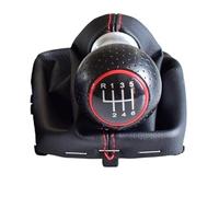 Clynex Copri pomello leva cambio manuale, for, A3 S3 2001-2003 Ghetta BootCar 5 6 velocità Car Styling Case Collar Pomello del cambio(6 Speed-Red)